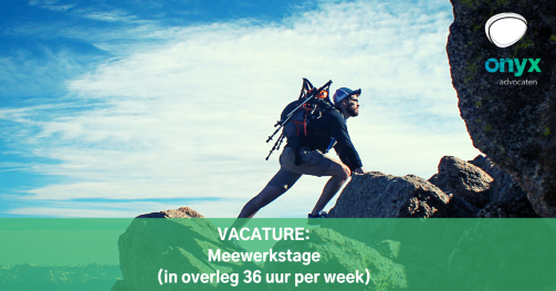 Vacature meewerkstage Vacature – Meewerkstage 1